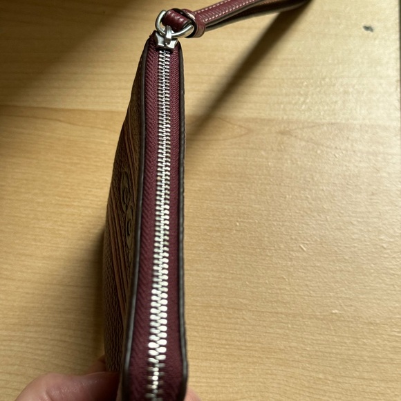 COACH Corner Zip Wristlet with Coach Stripe - Picture 7 of 10